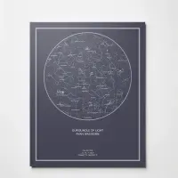 A star map print, representing the digital product option
